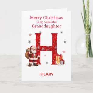 Christmas For Granddaughter Add A Name Holiday Card