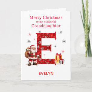 Christmas For Granddaughter Add A Name Holiday Card