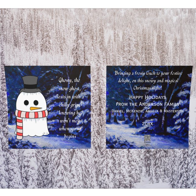 Christmas for Halloween Lover's Snow Ghost Holiday Card (Creator Uploaded)