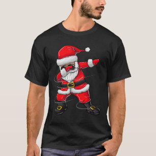 Christmas For Kids Dabbing Santa Boy Girl Xmas Gif T-Shirt