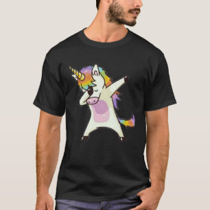 Christmas  for kids dapping unicorn for kids rainb T-Shirt