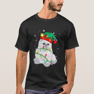 Christmas for men women kids ELF Fluffy Cat T-Shirt