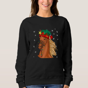 Christmas for men women kids ELF Horse Sweatshirt