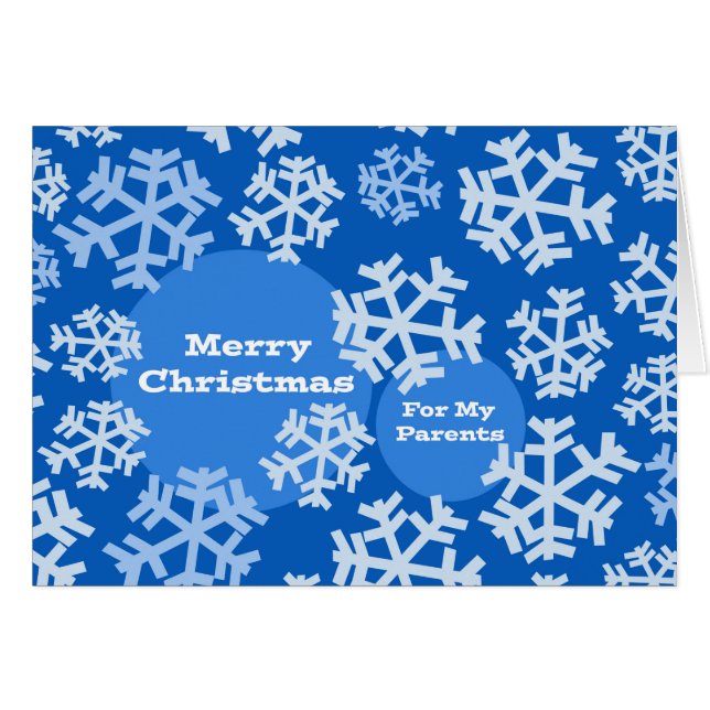 Christmas for Parents, Snowflake Design, Modern (Front Horizontal)