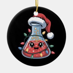 Christmas For Scientist Chemist Chemistry Science Ceramic Ornament