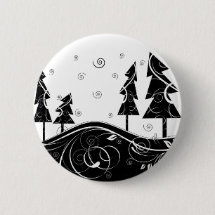 Christmas Forest 6 Cm Round Badge
