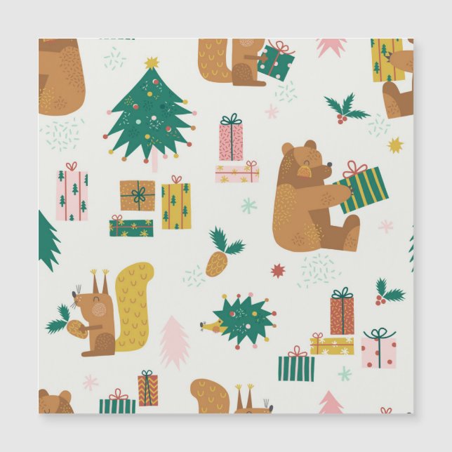 Christmas Forest Animals: Vintage Vibe (Front)