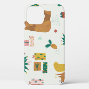 Christmas Forest Animals: Vintage Vibe iPhone 12 Case