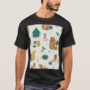 Christmas Forest Animals: Vintage Vibe T-Shirt