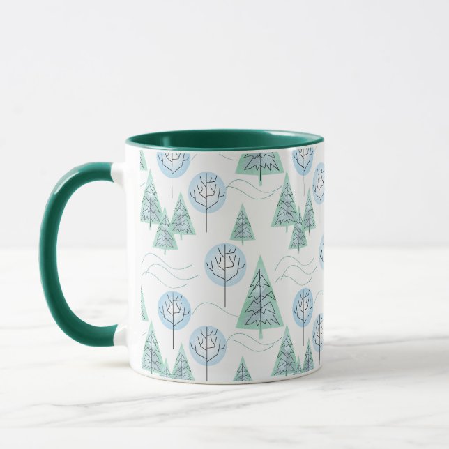 Christmas forest, Christmas trees, trees, snow Mug (Left)