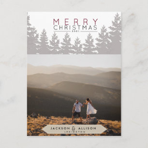 Christmas Forest Pine Tree and Photo Card