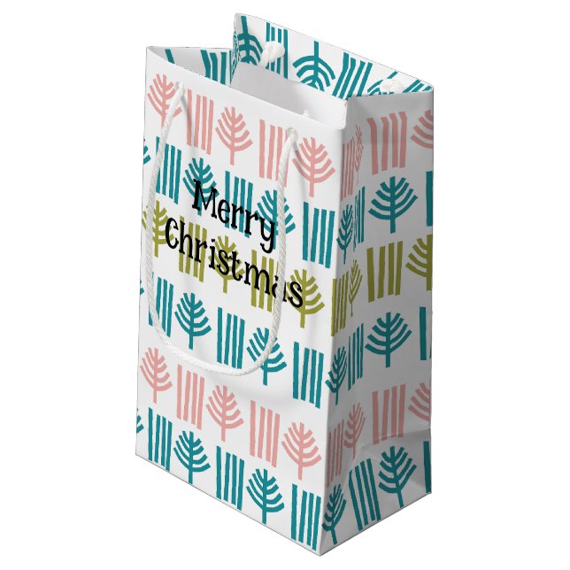 Christmas Forest  Small Gift Bag (Back Angled)