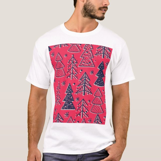 Christmas Forest: Winter Silhouette Wallpaper. T-Shirt (Front)