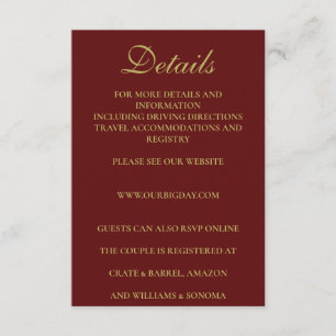 Christmas Formal Enclosure Card Details