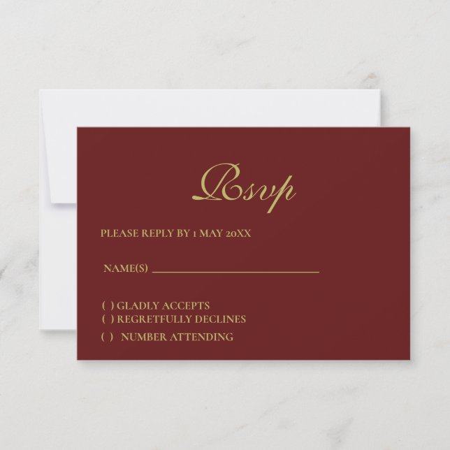 Christmas Formal RSVP card (Front)