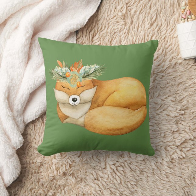 Christmas Fox Cushion (Blanket)