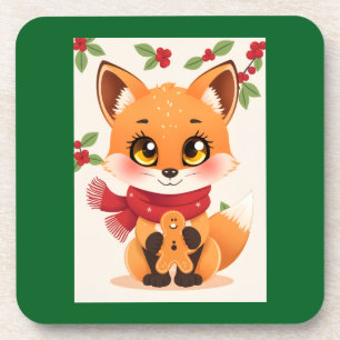 Christmas Fox decor Coaster