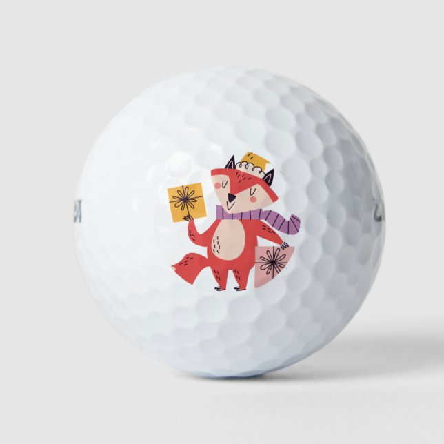 Christmas fox golf balls (Front)