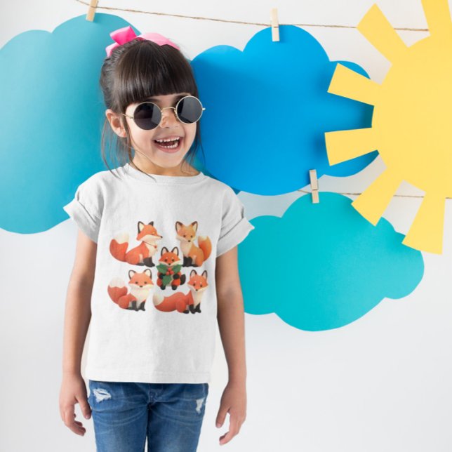 Christmas Fox - Group of Cute Foxes Baby T-Shirt (Creator Uploaded)