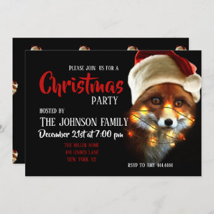 Christmas fox.     invitation