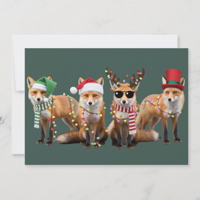 Christmas Fox Lovers Family Animal Xmas Holiday (Front)