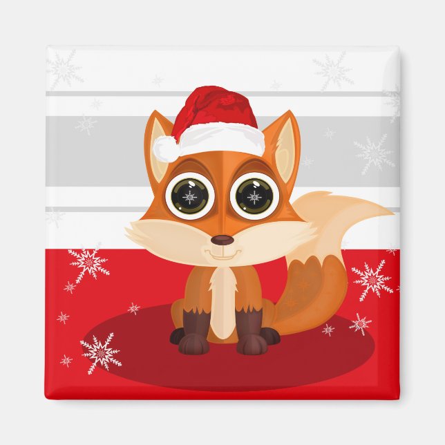 Christmas Fox Magnet (Front)
