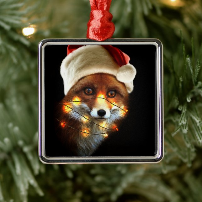 Christmas fox metal ornament (Tree)