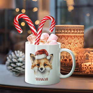 Christmas Fox Personalised Kids Mug