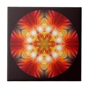 Christmas Fractal Design ~ Kaleidoscope ~ * ~ Ceramic Tile