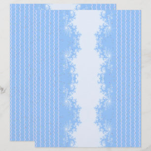 Christmas Fractal Pastel Blue Scrapbook Paper