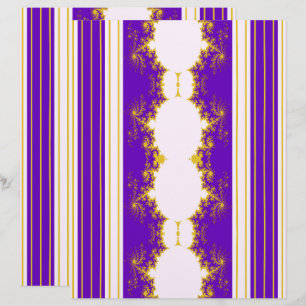 Christmas Fractal Purple Scrapbook Paper