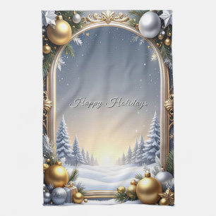 Christmas Frame Holiday Kitchen Towel