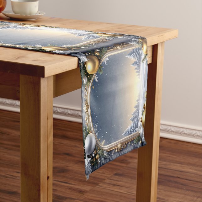 Christmas Frame Holiday Table Runner (In Situ)