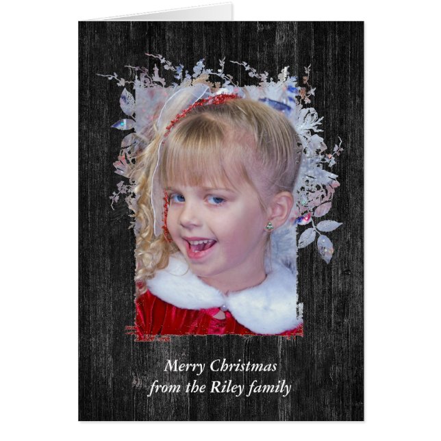 Christmas frame on dark wood (Front)