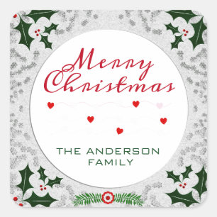 Christmas Frame Square Sticker