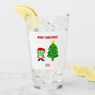 Christmas FrankenCheese Glass Tumbler