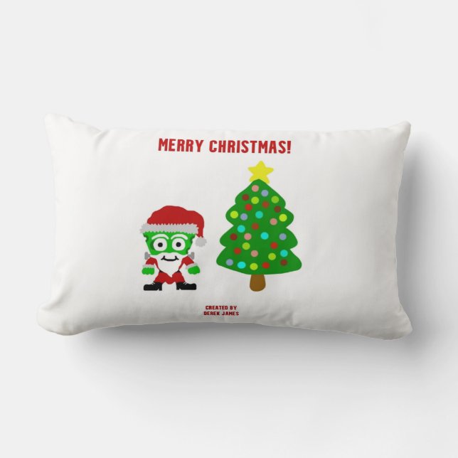 Christmas FrankenCheese Lumbar Pillow (Front)