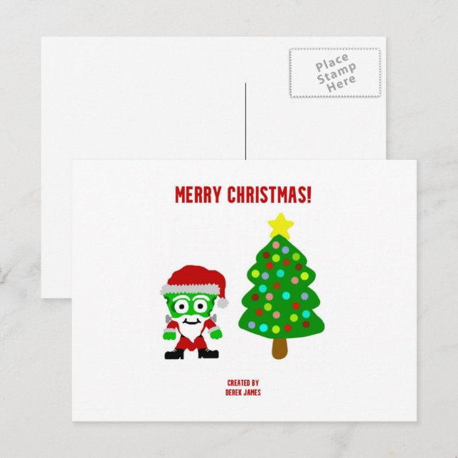 Christmas FrankenCheese Postcard (Front/Back)