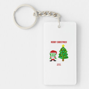 Christmas FrankenCheese Rectangle Keychain