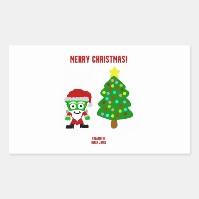 Christmas FrankenCheese Rectangle Sticker (Front)