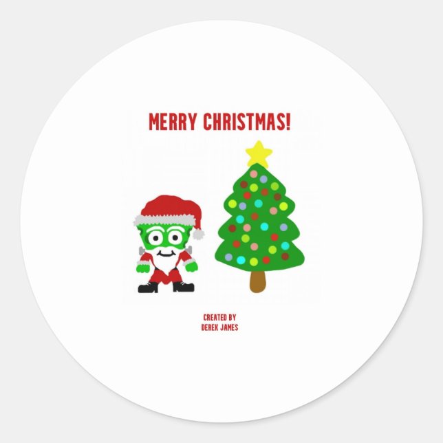 Christmas FrankenCheese Round Sticker (Front)