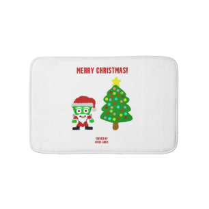 Christmas FrankenCheese Small Bath Mat