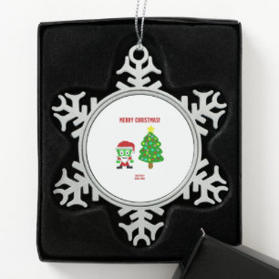 Christmas FrankenCheese Snowflake Ornament