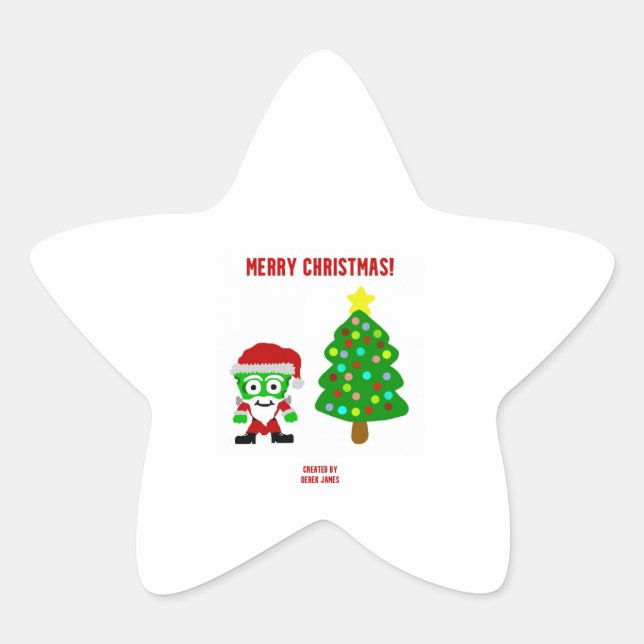Christmas FrankenCheese Star Sticker (Front)