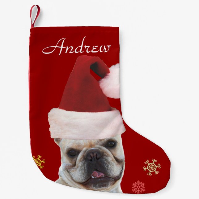 Christmas French Bulldog dog stocking (Front)