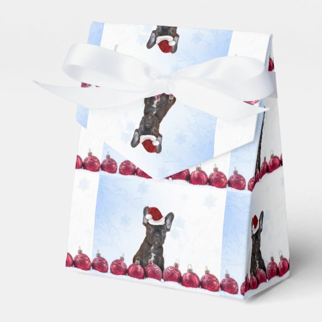 Christmas French Bulldog Favour Box (Front Side)