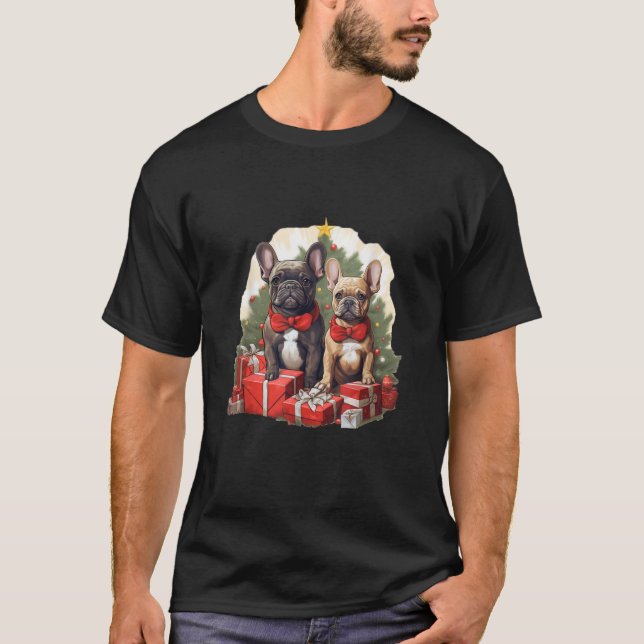 Christmas French Bulldog French Bulldog Christmas  T-Shirt (Front)