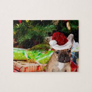 Christmas French Bulldog Jigsaw Puzzle