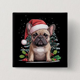 Christmas French Bulldog Lover Dog Mum Funny 15 Cm Square Badge