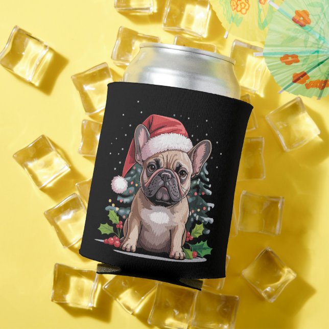 Christmas French Bulldog Lover Dog Mum Funny Can Cooler (In Situ Summer)